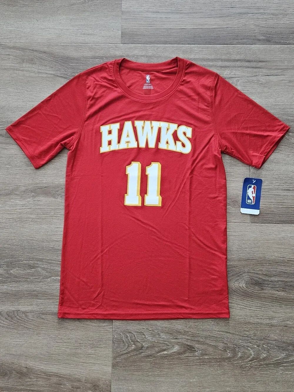 NBA Hawks Red Young #11 Youth Jersey Tee Size L
